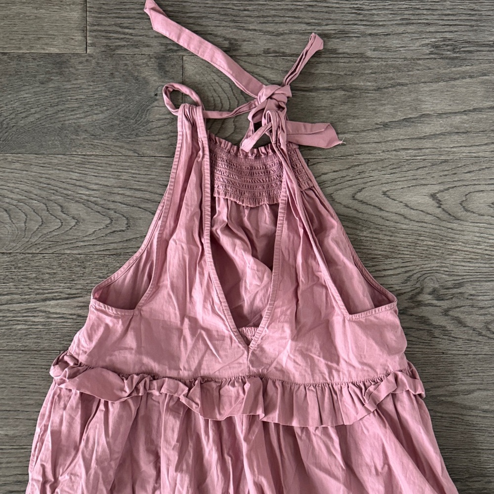 🌼FREE PEOPLE🌼 Anita Dusty Pink Ruffled Maxi Dress, Size S - Picture 10 of 11